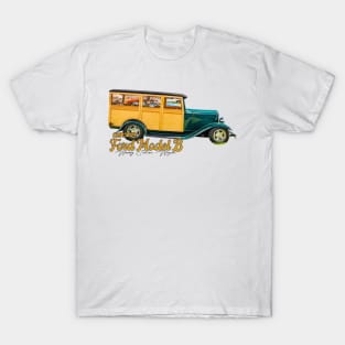 1932 Ford Model B Woody Station Wagon T-Shirt